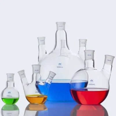 25ml-1000ml Flat Bottom Boiling Flask w/ Standard Outer Joints Lab Glassware gb - Image 1 of 4