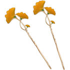 2 Pcs Hairpin Retro Stick Chopsticks for Women Ginkgo Biloba