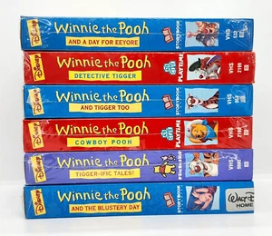 VINTAGE DISNEY WINNIE THE POOH VHS LOT OF (6) SEALED NEW/OLD STOCK TAPES - Picture 1 of 9