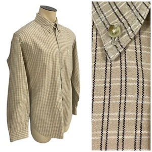 Camisa Columbia Para Hombres Grande Con Botones Marrón A Cuadros Trabajo Oficina Informal Normcore - Imagen 1 de 16