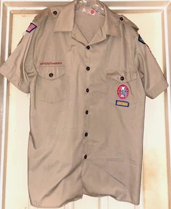 Vintage Boy Scouts of America Official Shirt Size L 16-16.5 - Picture 1 of 10