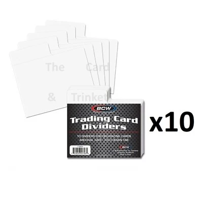 100 BCW Trading Card Dividers Horizontal 10x 10ct - Image 1 of 4