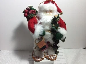 SANTA’S WORKSHOP SNOW SHOES SANTA New with tag 9 inches tall Handcrafted - Picture 1 of 5