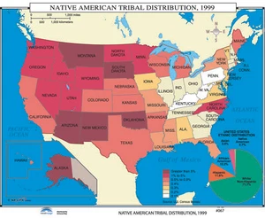 067 Native American Tribal Distribution, 1999 - Imagen 1 de 1