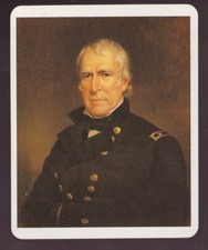 PRESIDENT ZACHARY TAYLOR 12th Portrait Painting Whig KNOWLEDGE HISTORY CARD