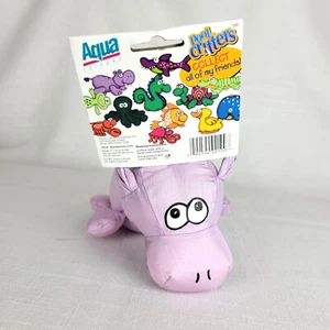 Juguete de piscina de peluche AQUA LEISURE Pool Critters Henley Hippo 1997 nuevo con etiquetas - Imagen 1 de 10
