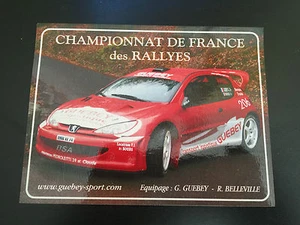 AUTOCOLLANT CHAMPIONNAT DE FRANCE DES RALLYES GUEBEY SPORT GUEBEY BELLEVILLE - Picture 1 of 1
