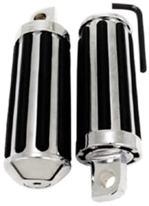 ESTRIBERAS DE RIEL CROMADO HARLEY DYNA STREET BOB FAT BOB SUPER GLIDE LOW RIDER FXR - Imagen 1 de 1