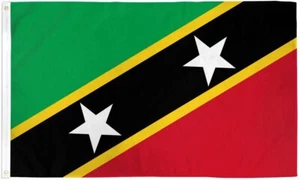 "ST. KITTS & NEVIS"" Flagge 2x3 Fuß Polyester Banner Schild Heilige Karibik UN" - Bild 1 von 8