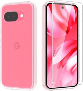 COVER TRASPARENTE + PELLICOLA VETRO TEMPERATO PER GOOGLE PIXEL 9A CUSTODIA TPU - Zdjęcie 1 z 11