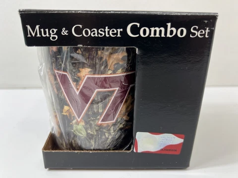 Virginia Tech Hokies Real Tree Camo Mug and Coaster Combo Set Mug World Inc Cover