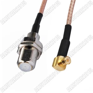 F Type Female to MCX Male Plug RA Pigtail Jumper RF Cable RG316 30cm F-MCX - Picture 1 of 4