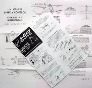 U-REELY INSTRUCTION SHEETS 2 Different Sets for Jim Walker Old Time UC Handles - Picture 1 of 6