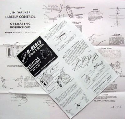 U-REELY INSTRUCTION SHEETS 2 Different Sets for Jim Walker Old Time UC Handles  - Image 1 of 4