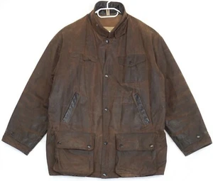 Abrigo Barbour Bushman marrón cera algodón envejecido para hombre XL - Imagen 1 de 12
