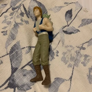 STAR WARS LUKE SKYWALKER With YODA Figurine Dagobah Training 1995 Applause Vinyl - Picture 1 of 13