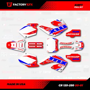 Red White Blue Shift Racing Graphics Kit fits Honda Cr125 Cr250 00-01 CR 125 250 - Foto 1 di 2