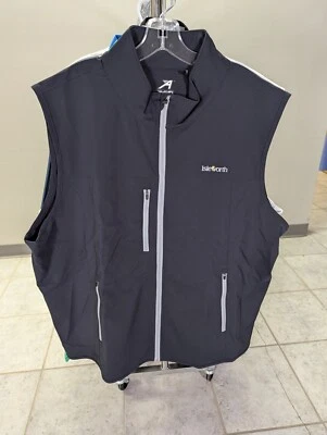 NWT MEN'S AHEAD USA FULL ZIP VEST, SIZE: 2XL, COLOR: BLACK (M16) - Image 1 of 3