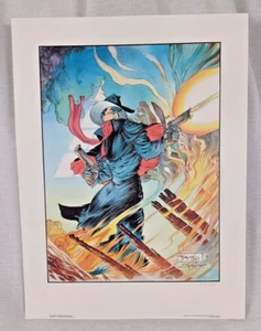 The Shadow - Ablaze LE, Signed Print by Michael Kaluta, 1987, #1407/2500 - Picture 1 of 4