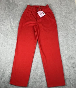 NWT Lucy And Yak Addison Trousers Organic Twill Red Womens 28x31 (Tag W30/L) - Picture 1 of 11