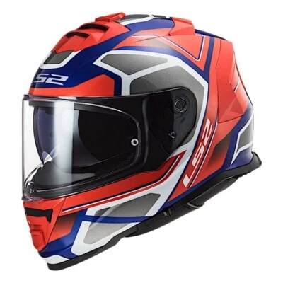 LS2 Assault Full Face Street Motorcycle Helmet Petra Gloss Red/Blue Small Foto 1 de 2