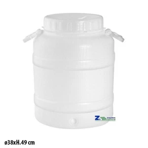 FUSTO CONTENITORE BOCCA LARGA BIANCO LT. 30 PER ALIMENTI CON TAPPO A VITE - Foto 1 di 1