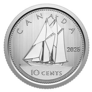 🇨🇦 Canada 10 cents coin Bluenose SCHOONER, SPECIMEN Finish UNC, 2025 - Picture 1 of 2