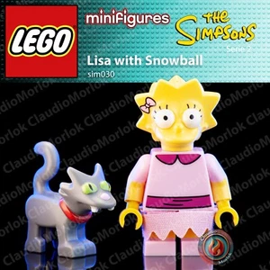 ⭐ LEGO Lisa with Snowball II Simpsons Minifigure sim030 colsim2-3 71009 Serie 2 - Foto 1 di 6