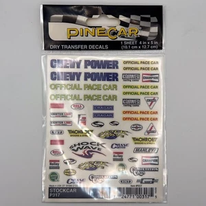 Stockcar P317 Woodland PineCar Trockentransfer Aufkleber 1 Blatt 4 x 5 Zoll NEU - Bild 1 von 2