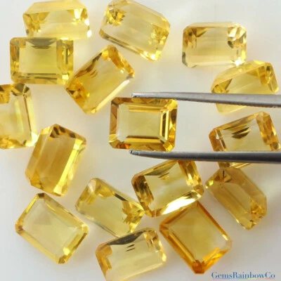 Natural Citrine Octagon Shape Faceted 6x4 mm to 14x10 mm Loose stone AA Quality - Image 1 of 4