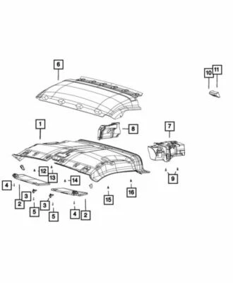 Genuine Mopar 2014-2022 Ram ProMaster 3500 Roof Bracket Front Left 68185152AA - Image 1 of 4