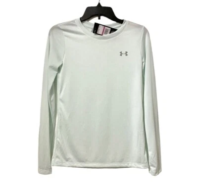 Under Armour HeatGear - Loose - Crew Long Sleeve Baselayer - LT Green - Size XXS - Image 1 of 4