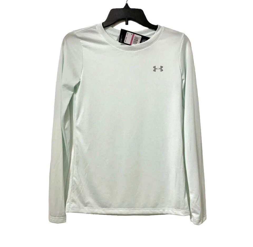 Under Armour HeatGear - Loose - Crew Long Sleeve Baselayer - LT Green - Size XXS - Image 1 of 4
