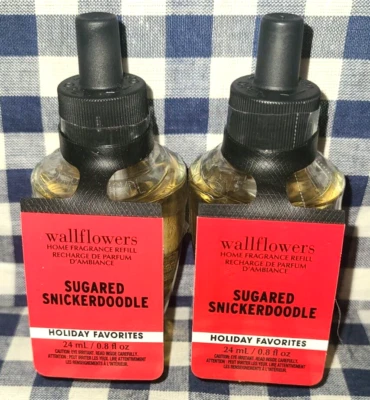 NEW 2-Pack SUGARED SNICKERDOODLE Wallflower Refill Bulbs Bath & Body Works