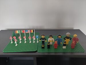 Vintage Lego Characters Road Signs and Countries Flags
