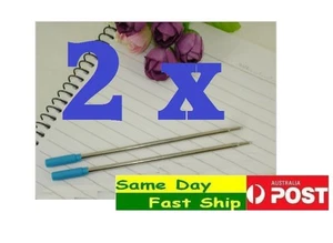 2x Generic blue ink ballpoint ball pen refills 116 mm for replacement AU Local - Picture 1 of 2