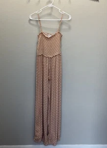 Kiwi + Punch | Traje Pantalón Mameluco Estampado Gráfico Boho Coral Claro Mediano Palazzo - Imagen 1 de 5