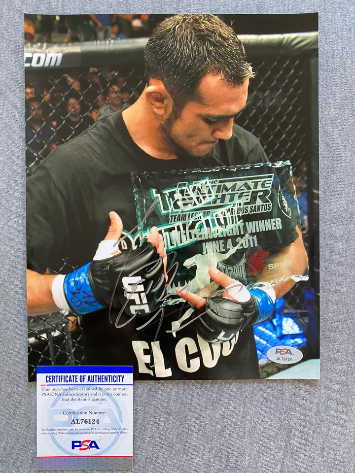 2011 UFC TUF- TONY "EL CUCUY" FERGUSON AUTOGRAPH 8x10 PHOTO PSA/DNA AL76124 - Image 1 of 1