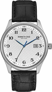Kenneth Cole New York KC50841006 Men's Analog Watch Black Leather Strap - Picture 1 of 1