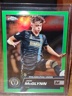 Jack McGlynn 2023 Topps Chrome MLS Neon Green Lava /99 Philadelphia Union #1 - Image 1 of 2