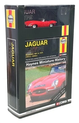 Corgi 1/43 Scale CC03002 - Haynes Miniature History + Jaguar E-Type Model - Red - Image 1 of 4
