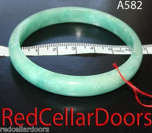 Neu Reine Jade Klasse A Qualität Grün Armreif Traditionelles Armband Schmuck 58mm - Bild 1 von 8