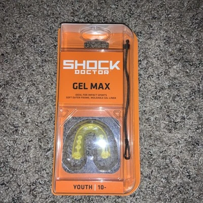 Juego de 2 guardabocas. Protector Bucal Shock Doctor Gel Max Juvenil Amarillo Deportes Foto 1 de 4
