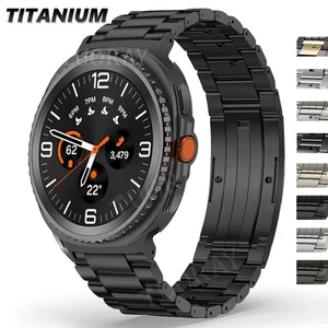 Titanium Metal Band Strap for Samsung Watch 8 Classic 46mm 8 40/44mm Ultra 47mm - Picture 1 of 16