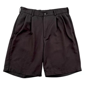 Tommy Armour Black Pleated Belt Loops Mens Athleisure Golf Shorts Size 32 - Picture 1 of 7