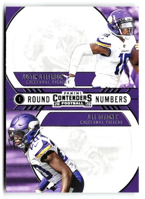 2020 Panini Contenders Round Numbers Justin Jefferson Jeff Gladney #RN-JG RC - Image 1 of 2