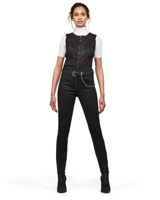G-Star, Damen, Jumpsuit Overall, Slim, Lynn type 30 Schwarz cobler, XS - Bild 1 von 4