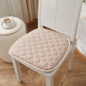 Solid Colour Seat Pad Chair Cushions Tie On Seat Cushion for Garden Kitchen - Picture 1 of 14