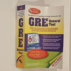 GRE General Test Book Computer Based Coahing Study Course REA Certified - Picture 1 of 4