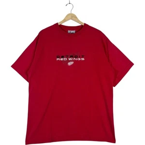 Vintage Detroit Red Wings NHL Red Men's Tee M - Picture 1 of 8